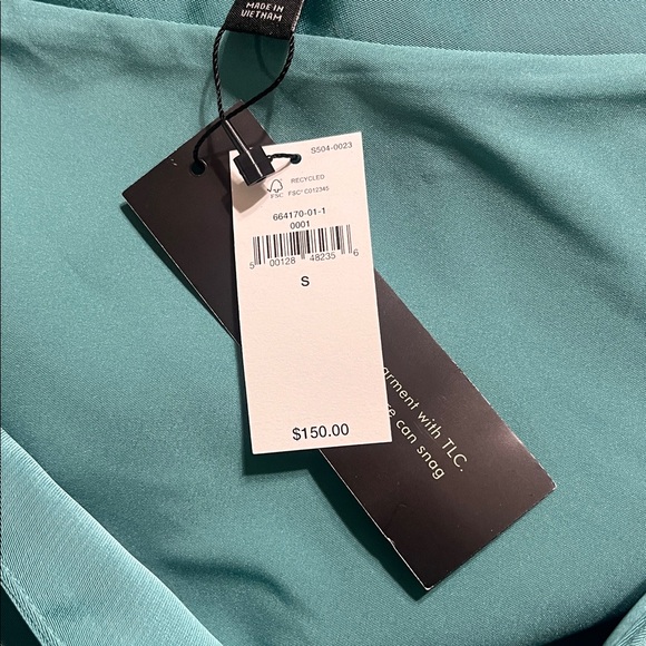 Banana Republic Midi Dress Sz S Satin One-Shoulder Elegant One-Shoulder Cocktail - Picture 7 of 8